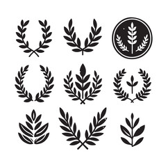 Fototapeta premium Laurel Sign Illustration Icon Logo Vector 