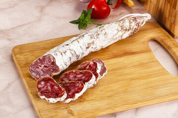 Spanish dry pork sausage Fuet