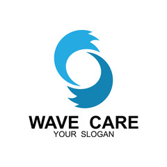 Ocean Waves Logo Design, Beach Icon Illustration. it can be use for the surf community and those related to the sea