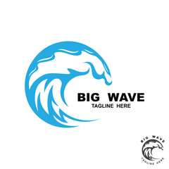Ocean Waves Logo Design, Beach Icon Illustration. it can be use for the surf community and those related to the sea
