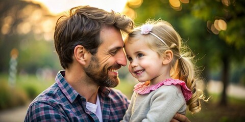 Dad with his beloved little daughter