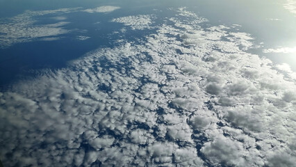 background white clouds from top view