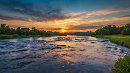 mountain river in the forest
