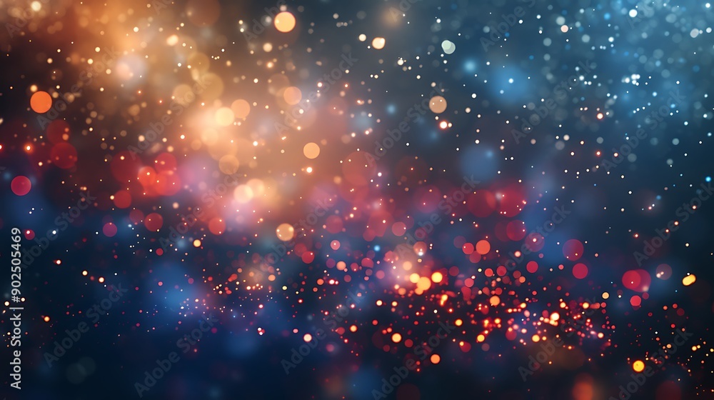 Poster abstract background with colorful bokeh lights and a soft blur effect.