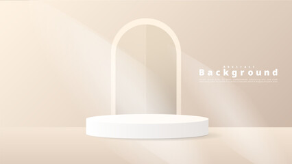 Minimal podium  background, 3d podium for presentation, Stage for showcase,  illustration 3d Vector EPS 10