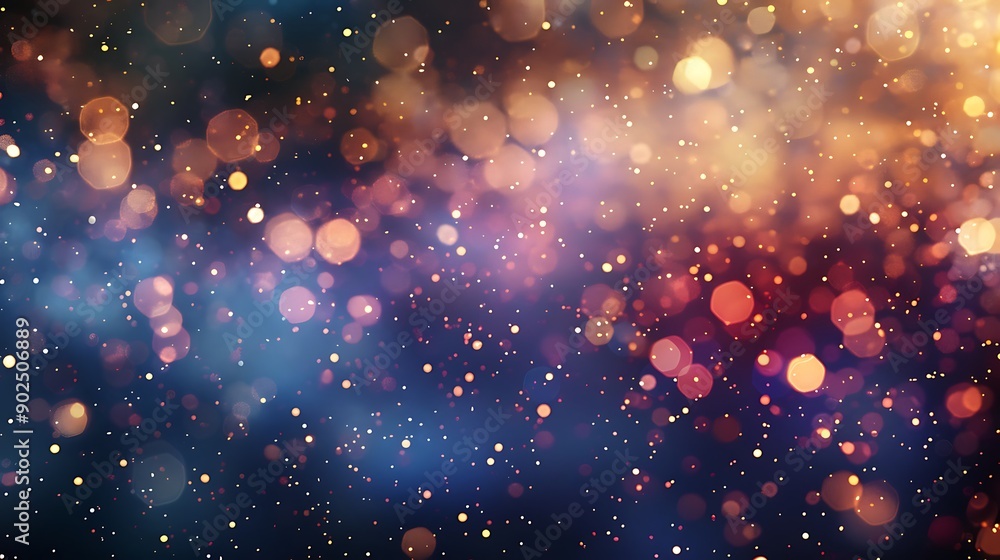 Poster beautiful abstract bokeh background with a mix of warm colors. the image has a soft, dreamy feel and