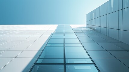 Obraz premium A tall building against a clear blue sky