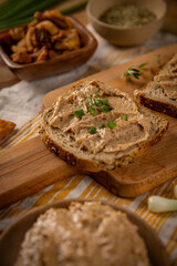 Homemade greaves spread