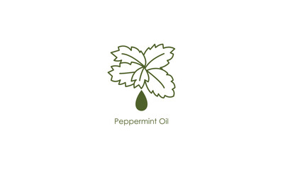 Invigorating Peppermint Oil Vector Icon