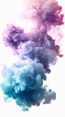 Fototapeta premium Pink party fog. Isolated blue, teal, purple , aqua smoke cloud or think cloud. 3D special effects fog clouds graphic 