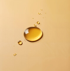 water drop isolated on yellow background 3d rendering 3d illustration
