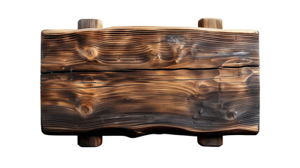 Old wooden board transparent background. PNG