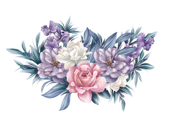 Flower Watercolor Set Illustration