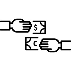 Currency Exchange. Dollar, Euro Icon