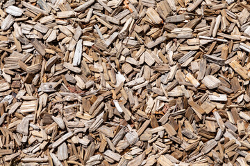 detail of fresh wood chips
