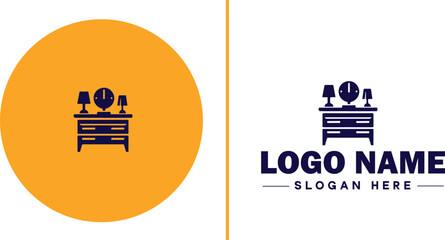 Furniture rental icon Furniture leasing Furniture hire Furniture borrowing flat logo sign symbol editable vector