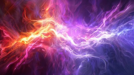 Abstract Cosmic Dance of Fire and Ice, digital art, vibrant colors, ethereal, abstract background, nebula, galaxy