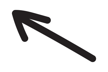 Long curved hand drawn arrow vector