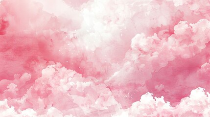 Fototapeta premium Abstract Watercolor Pink Clouds, Watercolor, Abstract, Clouds, Pink