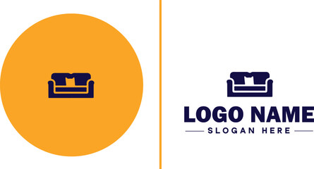 Furniture rental icon Furniture leasing Furniture hire Furniture borrowing flat logo sign symbol editable vector