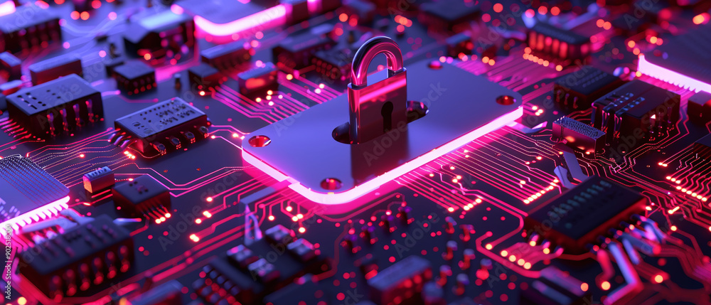 Fototapete security system using well-developed technology to protect transaction data. ai generate.