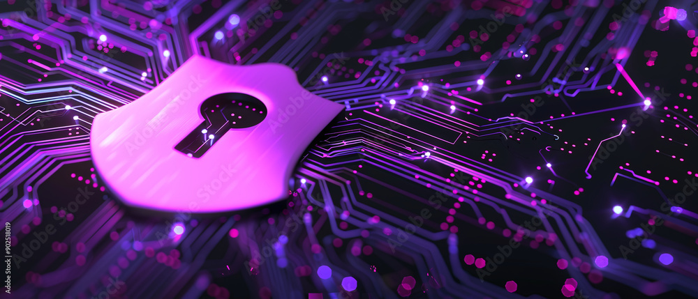 Fototapete security system using well-developed technology to protect transaction data. ai generate.