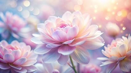 Obraz premium Dreamy Soft Pink Flower Bloom in Soft Light, flower, bloom, soft light, pastel