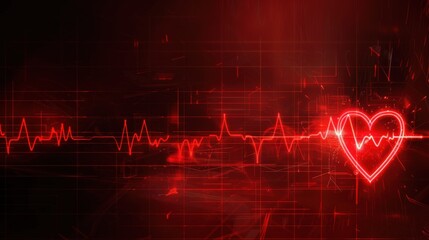 abstract background of medical cardiogram of the heart.
