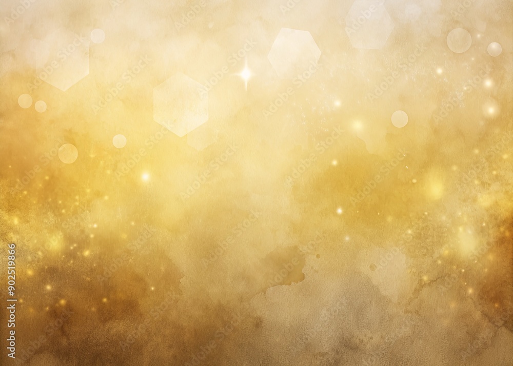 Poster soft beige and warm yellow-brown gradient watercolor design occupies a beautiful textured paper surf