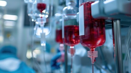blood transfusion center with comfortable chairs.