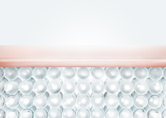 Skin Layer And Skin Cell With Clipping PathWith, 3D Rendering