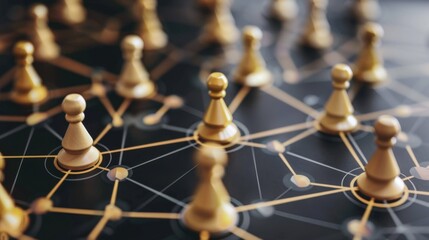 Business network concept. Management strategy