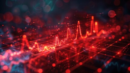 abstract background of medical cardiogram of the heart.