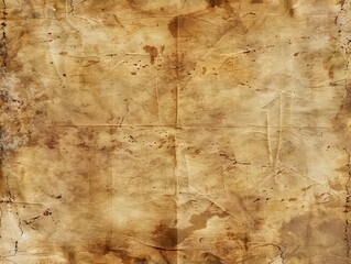 Worn and Folded Brown Paper Texture