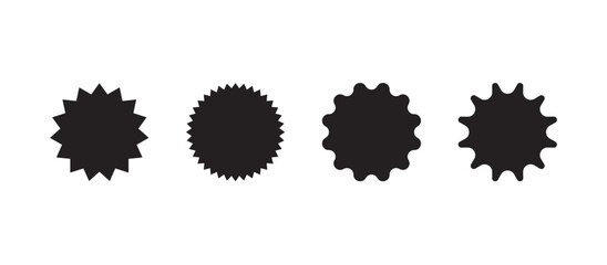 Price tags and label stickers set flat vector illustration.	
