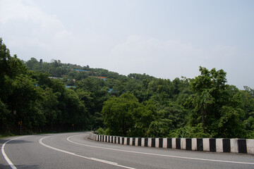 beautiful winded ghat roads at patratu valley at ranchi, jharkhand, india