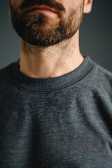 Fototapeta premium A close-up view of a man's face with a long beard, suitable for use in editorial or commercial contexts where a personal touch is desired