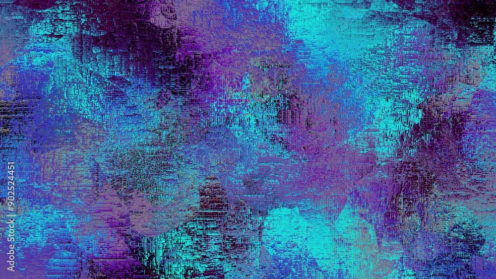 Aufkleber Seamless looping animation of freeform blue gradient with noise 4k loop