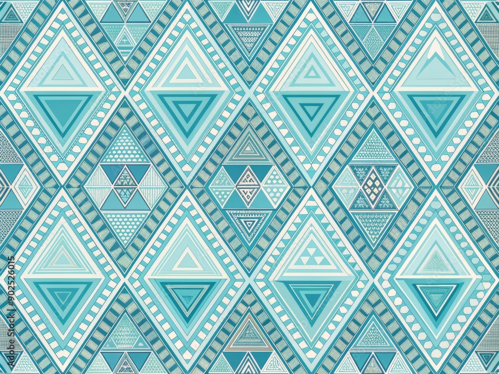 Poster seamless retro-inspired abstract background featuring stylized triangle and geometric square shapes 