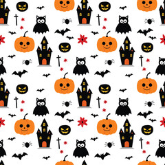 halloween seamless pattern