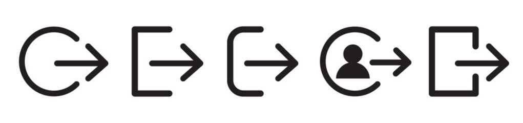 Logout vector icon. exit icon vector illustration. Logout vector symbol.