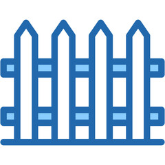 Vector Icon Fence, Picket, Garden, Farming And Gardening, Carpentry