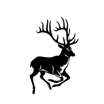Deer illustration silhouette.