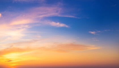 Obraz premium Vibrant color palette, fantasy vibrant panoramic sunset sky, gradient rich colors