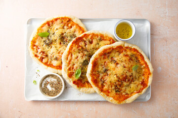 Traditional homemade pizza for kids