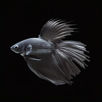 black fish isolated