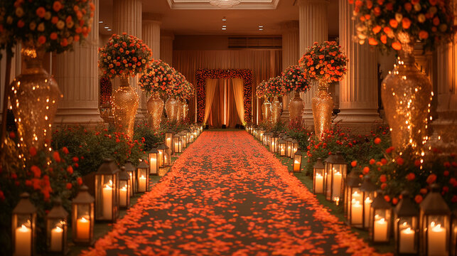 Wedding Stage Decoration's traditional wedding setup's