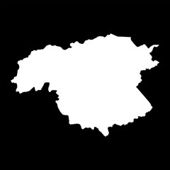 Obraz premium Bolivar state map, administrative division of Venezuela.