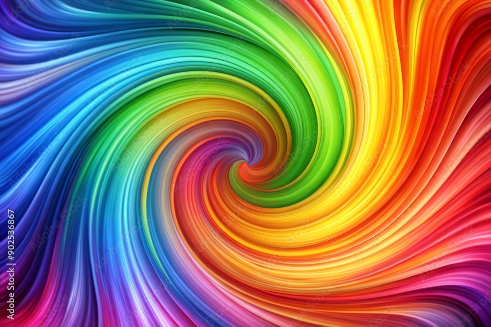 Poster vibrant rainbow hues blend seamlessly in a mesmerizing swirl pattern, creating a stunning abstract b