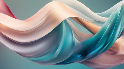 Fototapeta premium Abstract colorful iridescent waves. Abstract background.